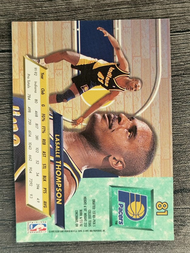 1992-93 Ultra #81 LaSalle Thompson
