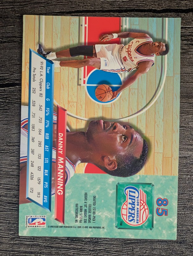 1992-93 Ultra #85 Danny Manning