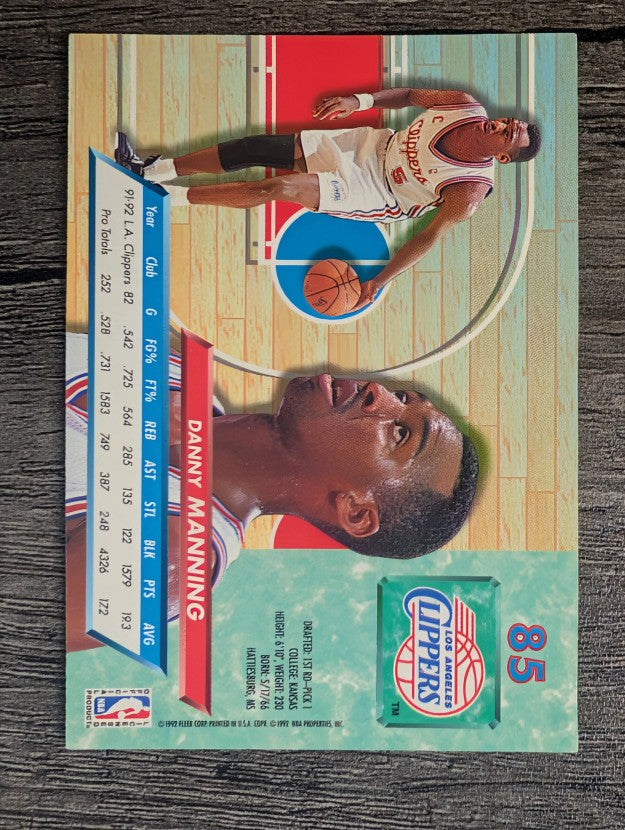 1992-93 Ultra #85 Danny Manning