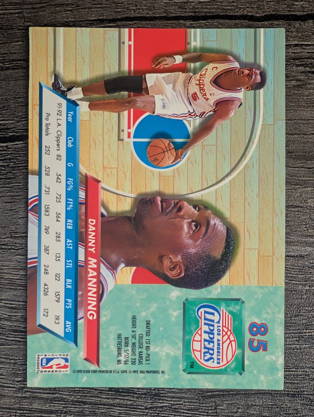 1992-93 Ultra #85 Danny Manning