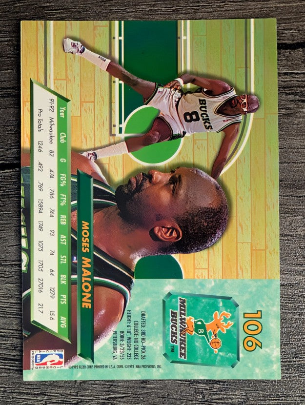1992-93 Ultra #106 Moses Malone