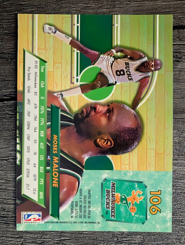 1992-93 Ultra #106 Moses Malone