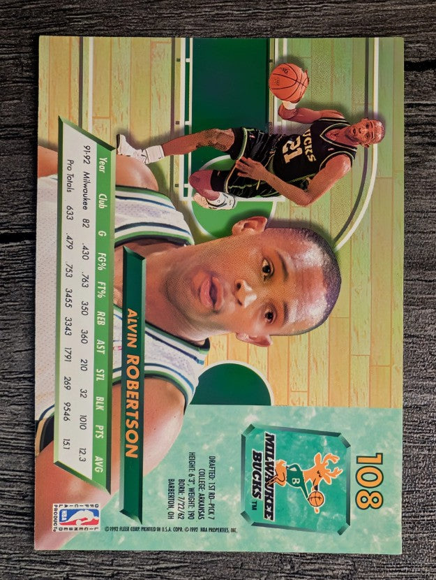1992-93 Ultra #108 Alvin Robertson