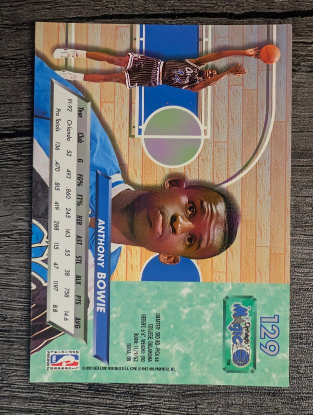 1992-93 Ultra #129 Anthony Bowie