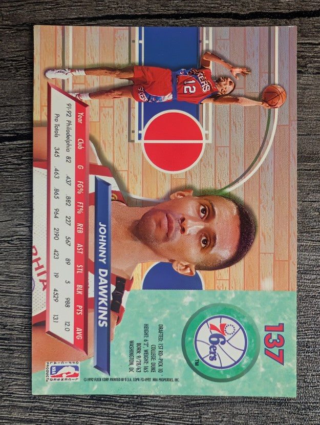 1992-93 Ultra #137 Johnny Dawkins