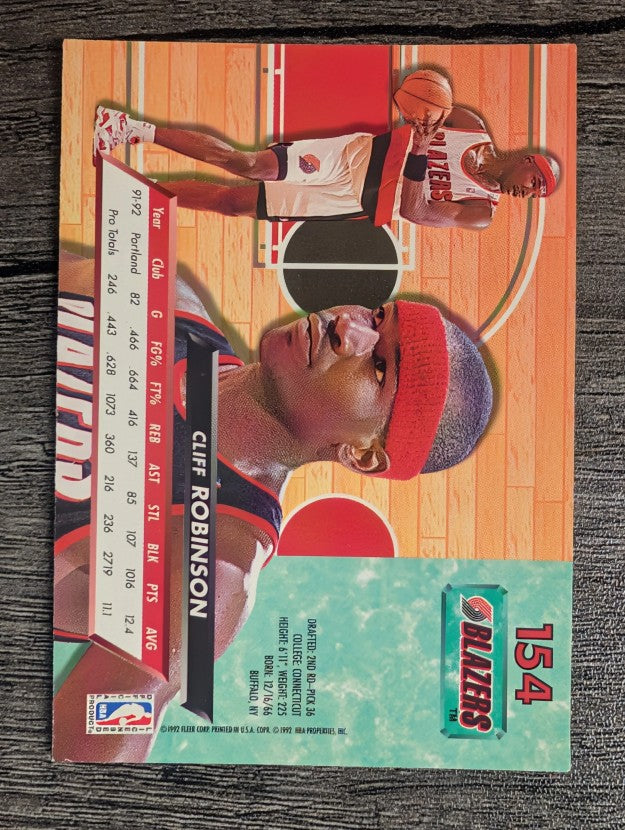 1992-93 Ultra #154 Clifford Robinson