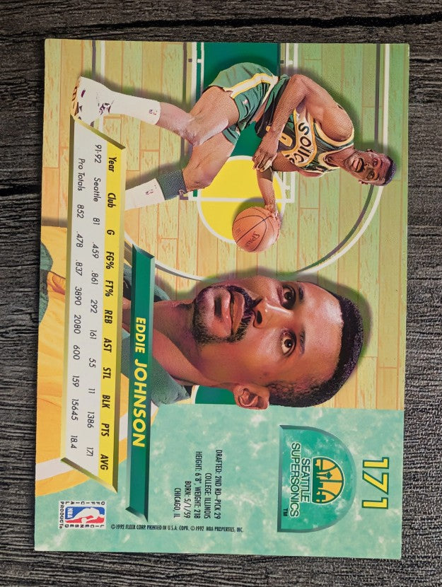 1992-93 Ultra #171 Eddie Johnson