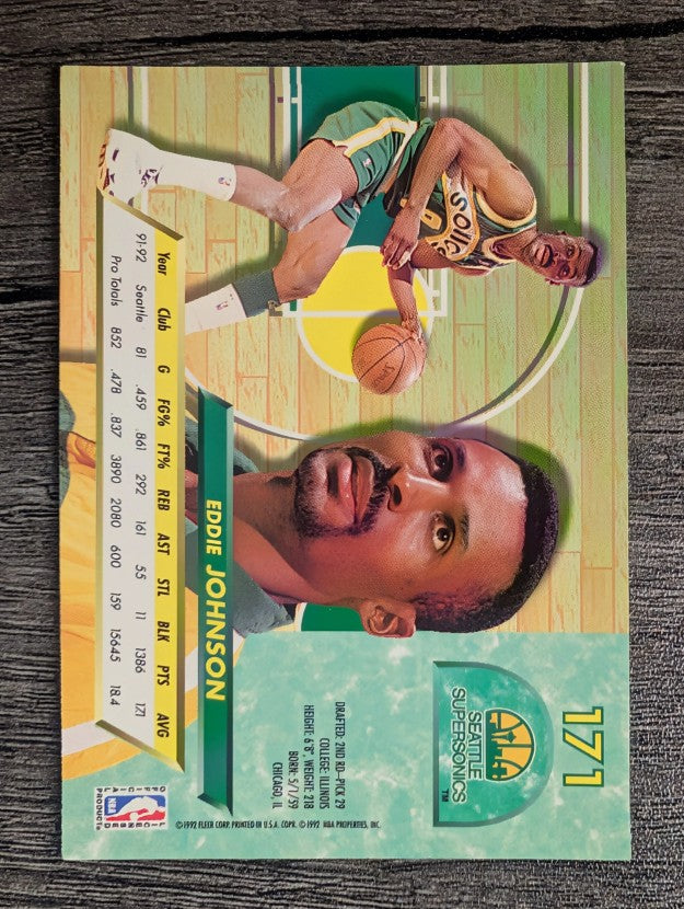 1992-93 Ultra #171 Eddie Johnson