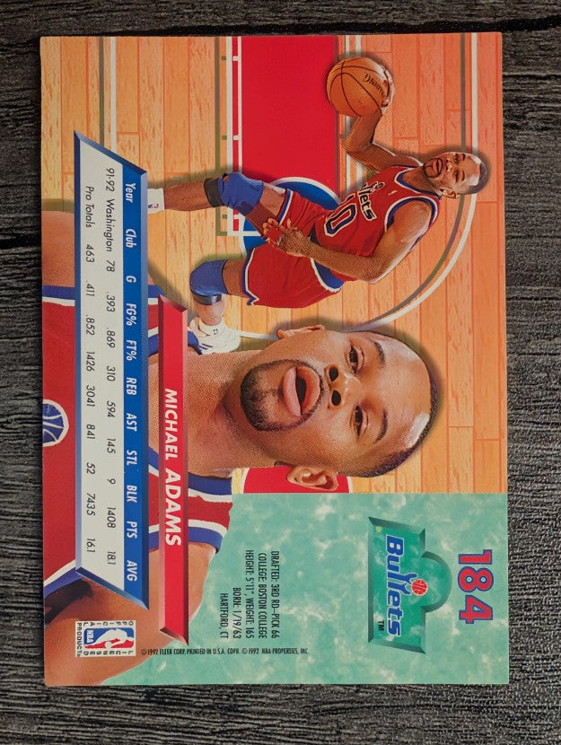 1992-93 Ultra #184 Michael Adams