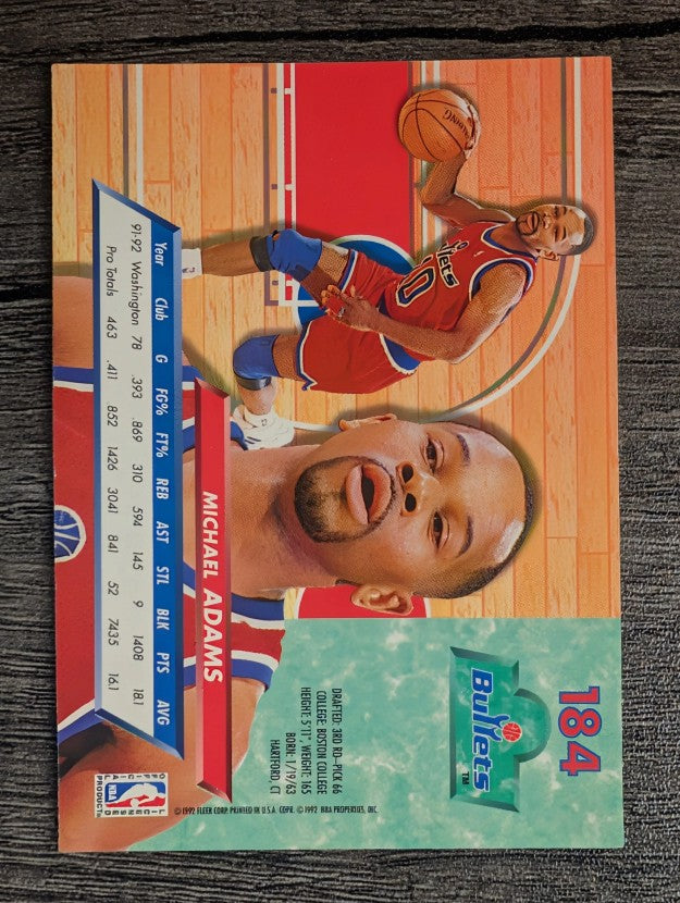 1992-93 Ultra #184 Michael Adams
