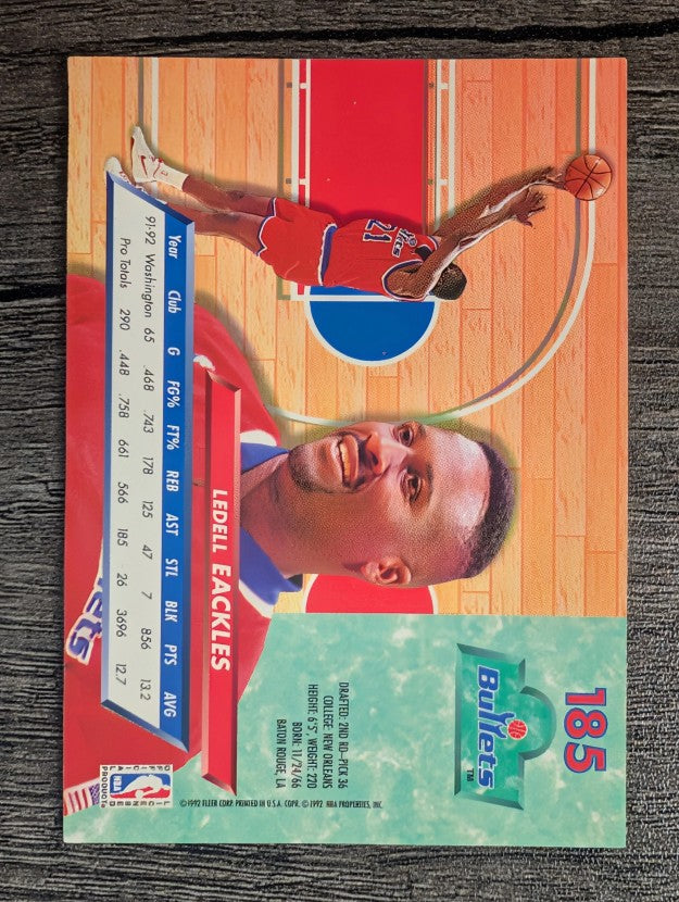 1992-93 Ultra #185 Ledell Eackles