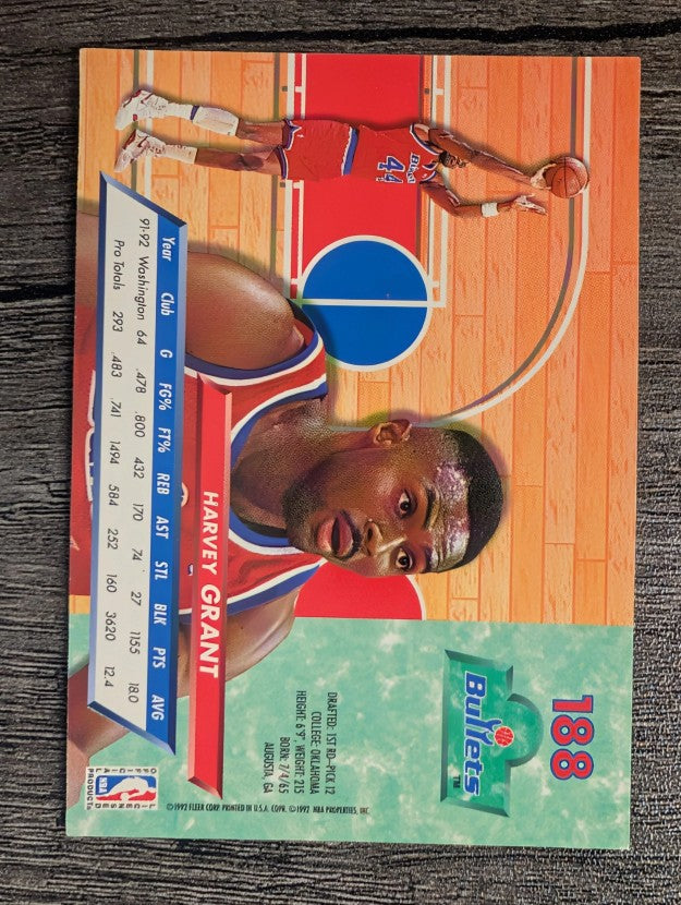 1992-93 Ultra #188 Harvey Grant