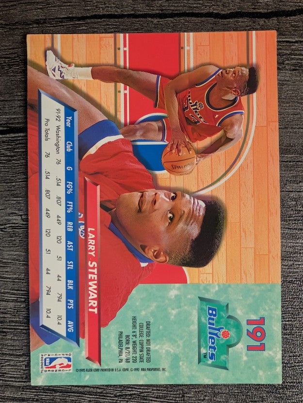 1992-93 Ultra #191 Larry Stewart
