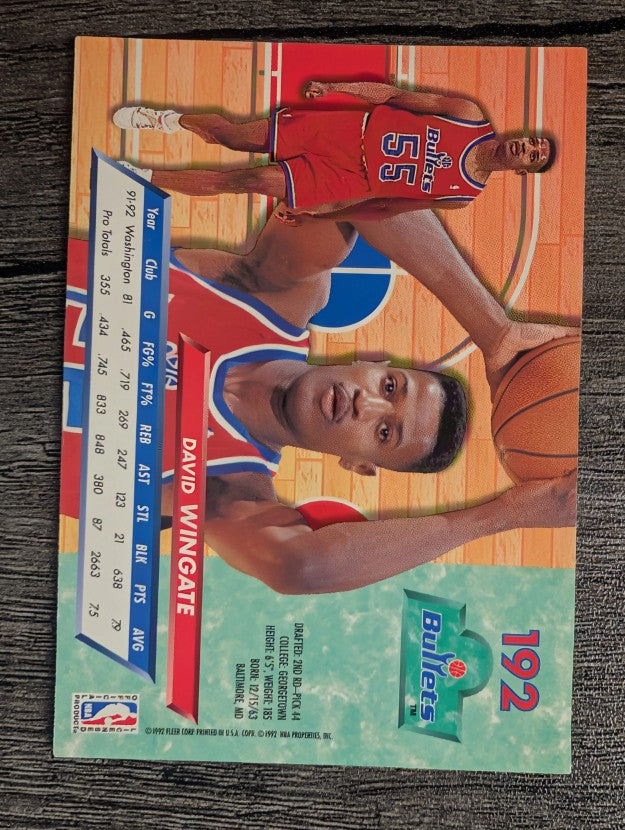 1992-93 Ultra #192 David Wingate