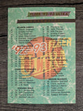 1992-93 Ultra #199 Checklist 1-104