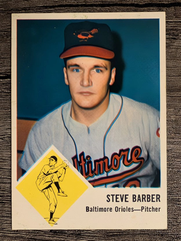 1963 Fleer #1 Steve Barber (EXMT)