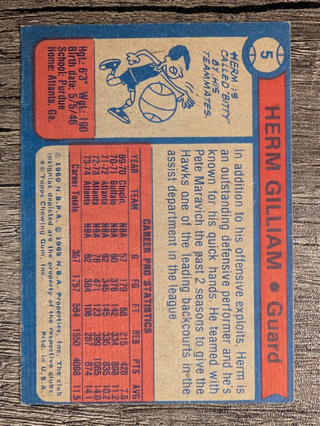 1974-75 Topps #5 Herm Gilliam (EX)