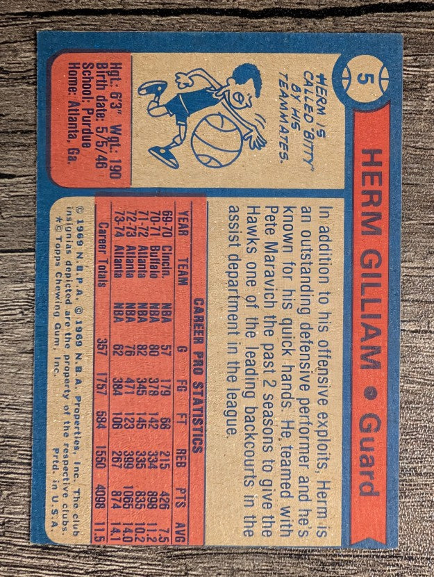 1974-75 Topps #5 Herm Gilliam (EXMT)