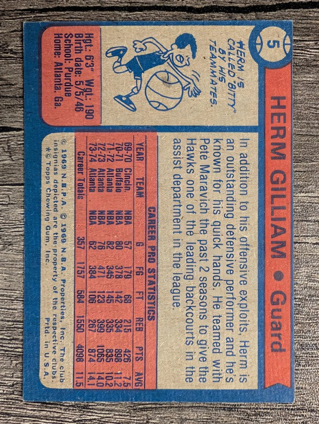 1974-75 Topps #5 Herm Gilliam (EXMT)