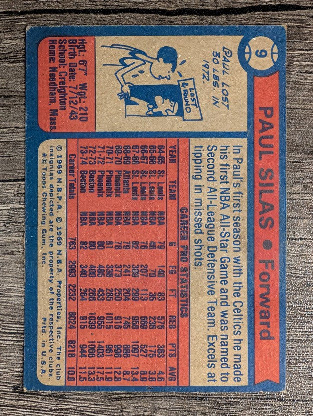 1974-75 Topps #9 Paul Silas (VG)