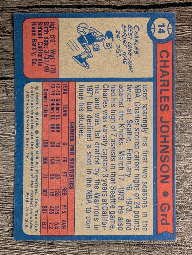 1974-75 Topps #14 Charles Johnson RC (EXMT)