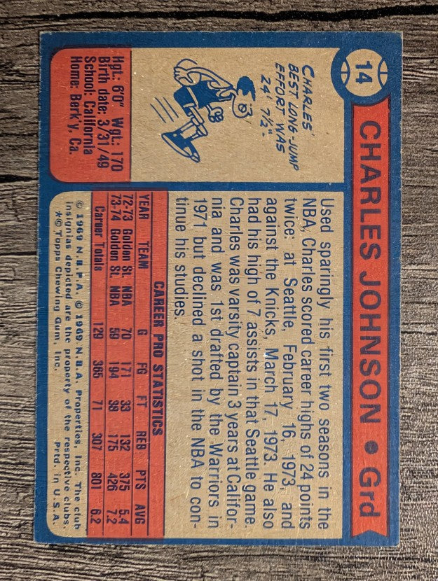 1974-75 Topps #14 Charles Johnson RC (EXMT)