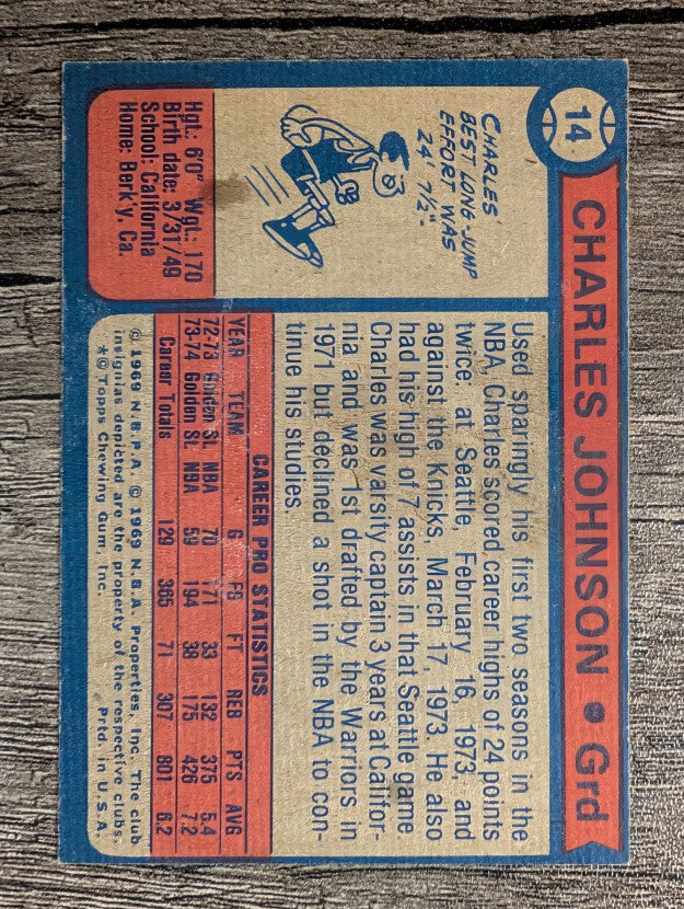 1974-75 Topps #14 Charles Johnson RC (VGEX)