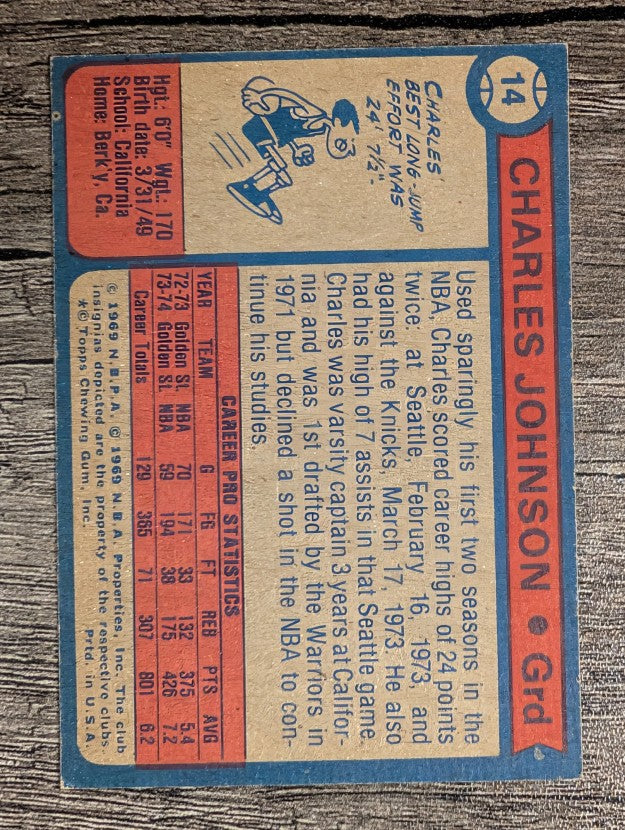 1974-75 Topps #14 Charles Johnson RC (EXMT)