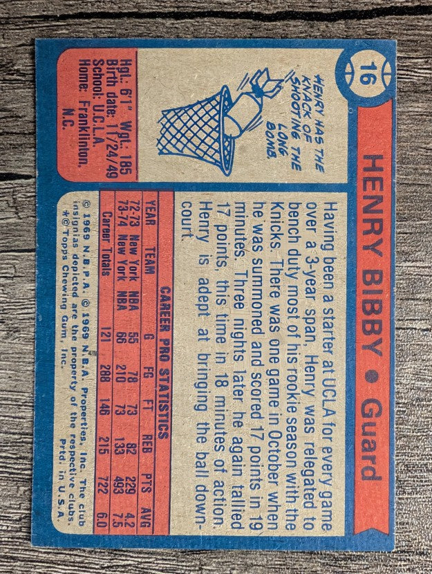 1974-75 Topps #16 Henry Bibby (EXMT)