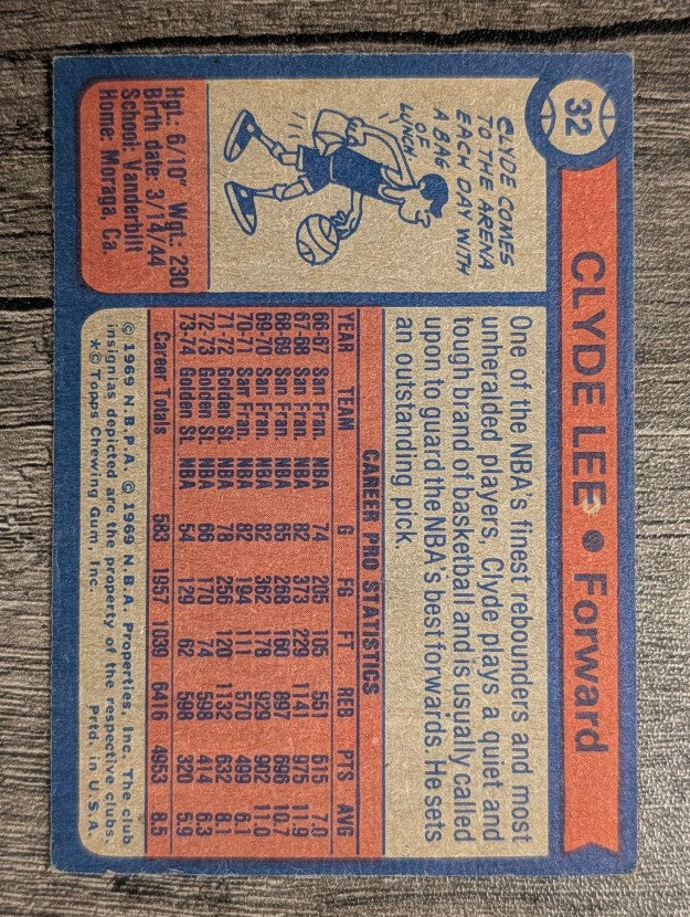 1974-75 Topps #32 Clyde Lee (VGEX)