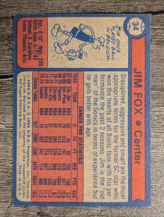 1974-75 Topps #34 Jim Fox (EXMT)