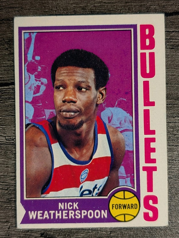 1974-75 Topps #61 Nick Weatherspoon RC (EX)