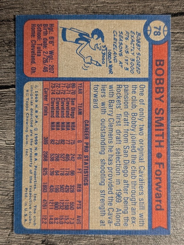 1974-75 Topps #78 Bobby Smith (EXMT)