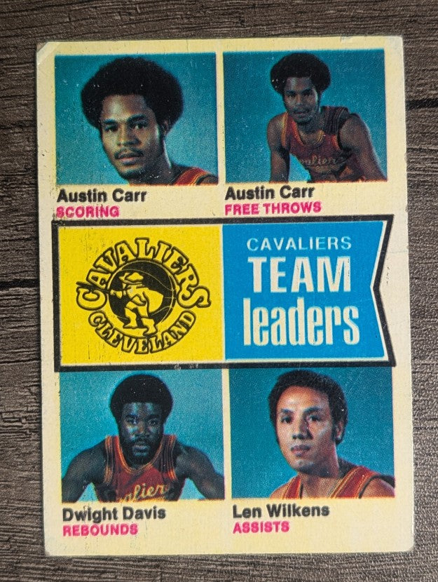 1974-75 Topps #85 Austin Carr/Austin Carr/Dwight Davis/Len Wilkens TL (VG)