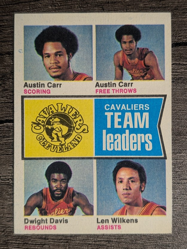 1974-75 Topps #85 Austin Carr/Austin Carr/Dwight Davis/Len Wilkens TL (EXMT)
