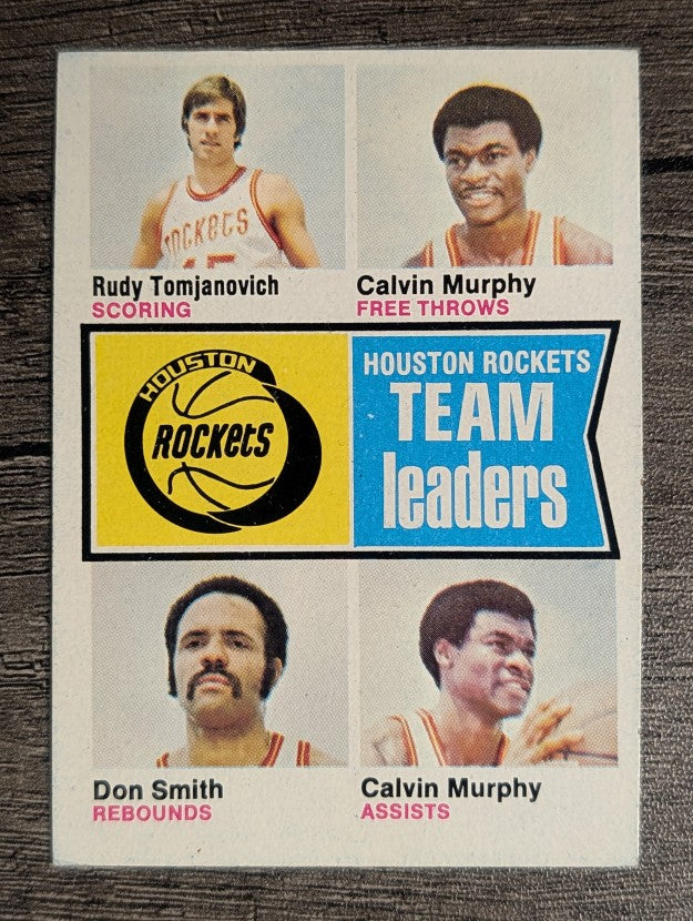 1974-75 Topps #88 Rudy Tomjanovich/Calvin Murphy/Don Smith/Calvin Murphy TL (EX)