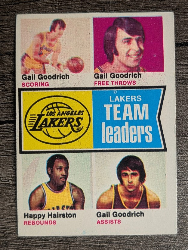 1974-75 Topps #90 Gail Goodrich/Gail Goodrich/Happy Hairston TL (EX)