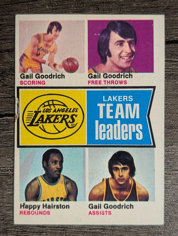 1974-75 Topps #90 Gail Goodrich/Gail Goodrich/Happy Hairston TL (VGEX)