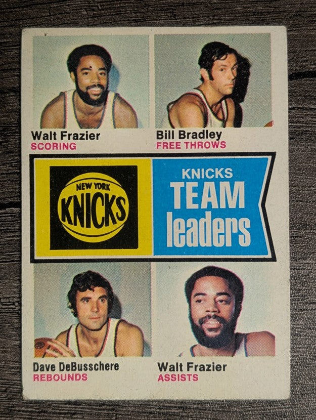 1974-75 Topps #93 Walt Frazier/Bill Bradley/Dave DeBusschere TL (VG)
