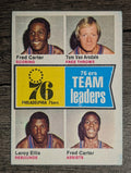 1974-75 Topps #94 Fred Carter/Tom Van Arsdale/Leroy Ellis/Fred Carter TL (VGEX)