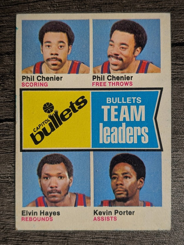 1974-75 Topps #98 Phil Chenier/Phil Chenier/Elvin Hayes/Kevin Porter TL (VGEX)