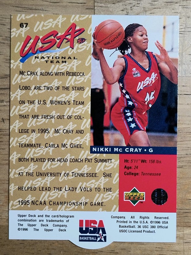 1996 Upper Deck USA #67 Nikki McCray