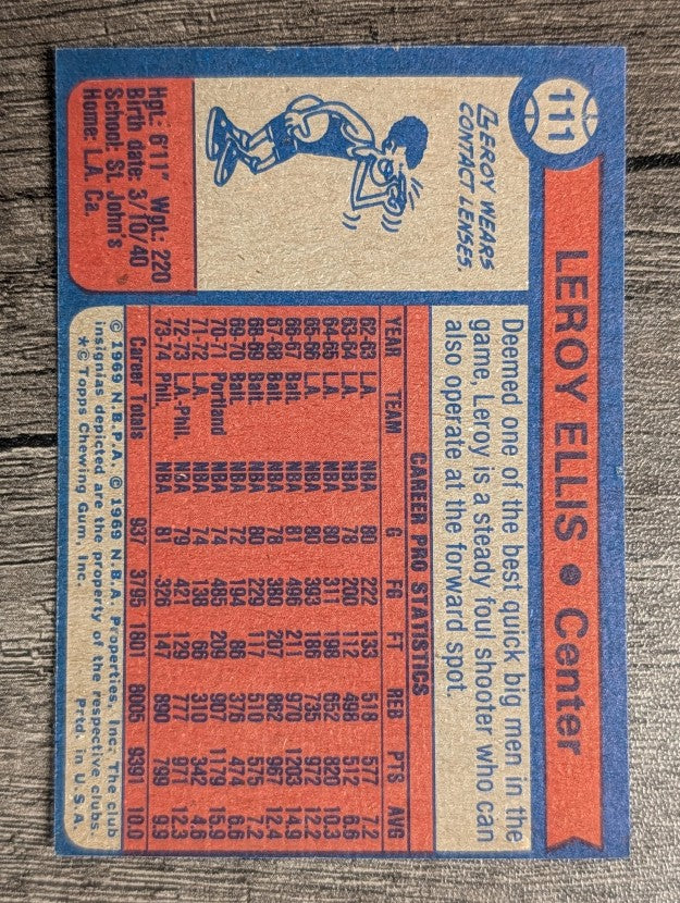 1974-75 Topps #111 Leroy Ellis (EXMT)