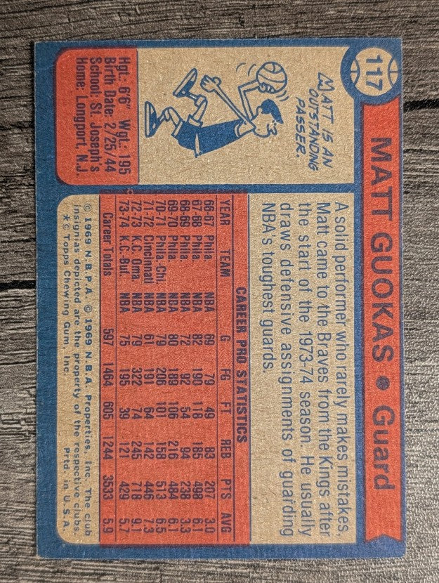 1974-75 Topps #117 Matt Guokas (EXMT)