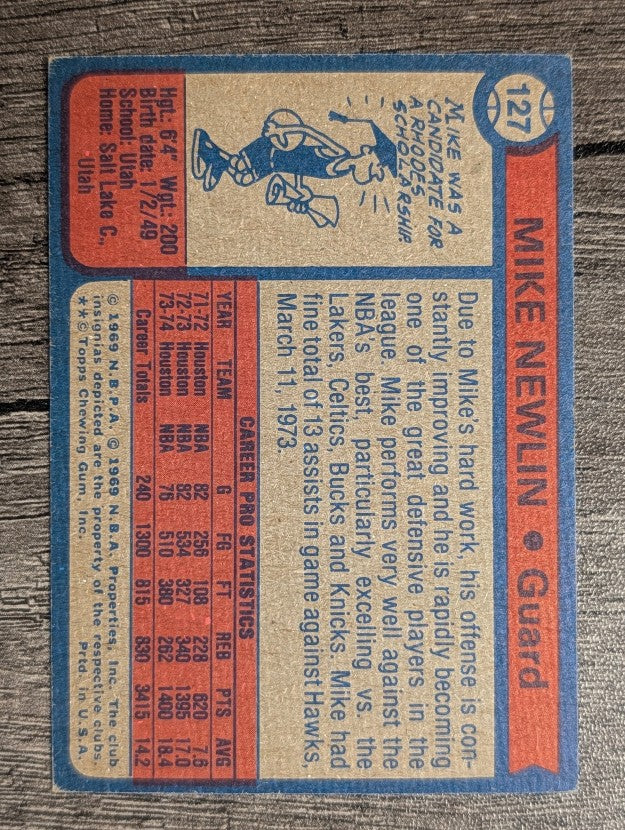 1974-75 Topps #127 Mike Newlin (EX)