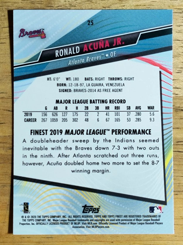 2020 Finest #25 Ronald Acuna Jr.