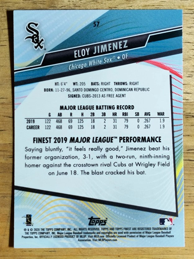 2020 Finest #57 Eloy Jimenez