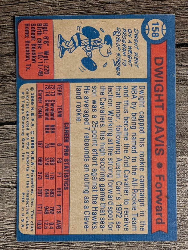 1974-75 Topps #158 Dwight Davis (EXMT)