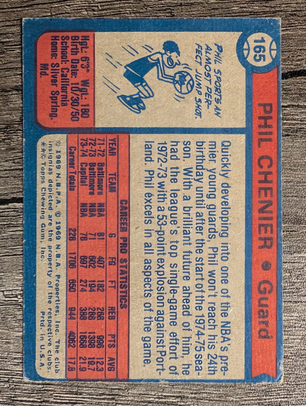 1974-75 Topps #165 Phil Chenier (VG)