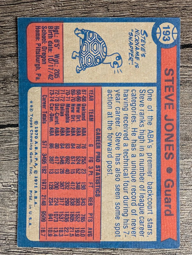 1974-75 Topps #193 Steve Jones (EX)
